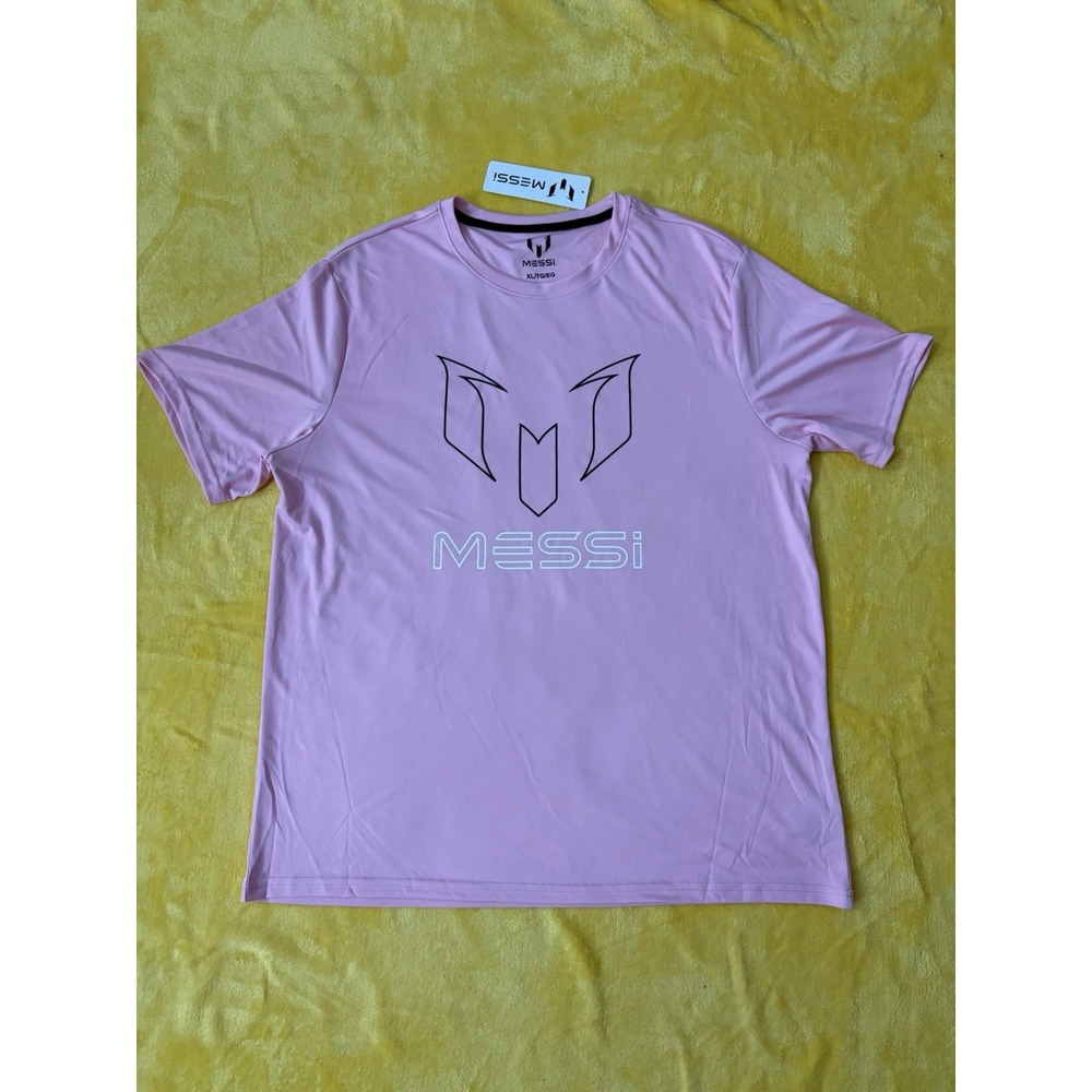 Messi Collection Men T-Shirt Tee Soccer Pink Logo Messi Size XL